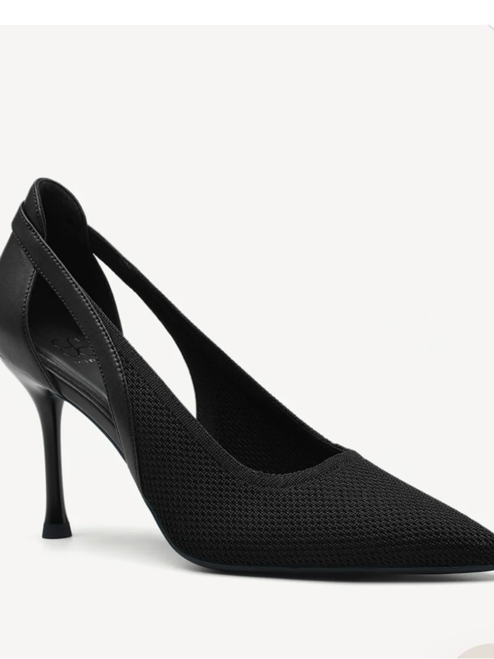 Sleek Black Slingback Pointed-Toe Heels - Women's Dress Pumps
